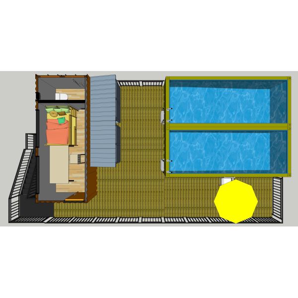 40gp Multifunctional Modular Shipping Container House Prefabricated Combined