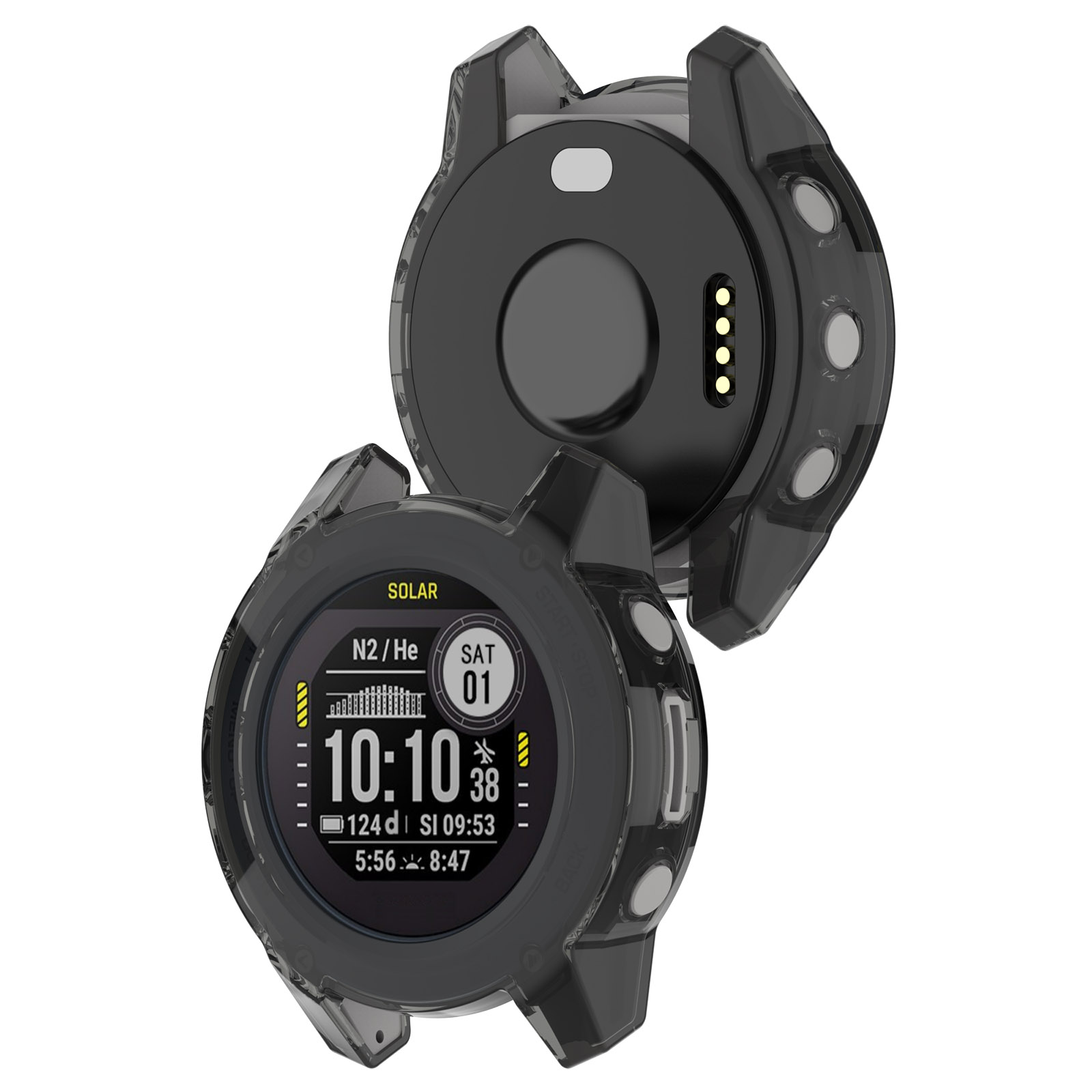 Eraysun TPU Case for Garmin Descent G2 Hollow Protector Shell Coverage for Garmin Descent G1/ Solar/Letel Watch Protection Cover