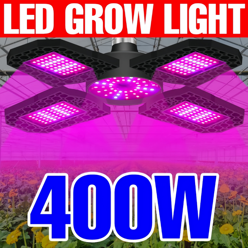 E26 E27 Full Spectrum Red Blue Warm white LED Foldable Grow Light for Green House or Indoor farming