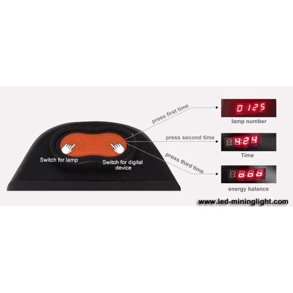 Wireless Digital Portable Mining Cap Lights With LCD Screen 4.8Ah 8000 Lux