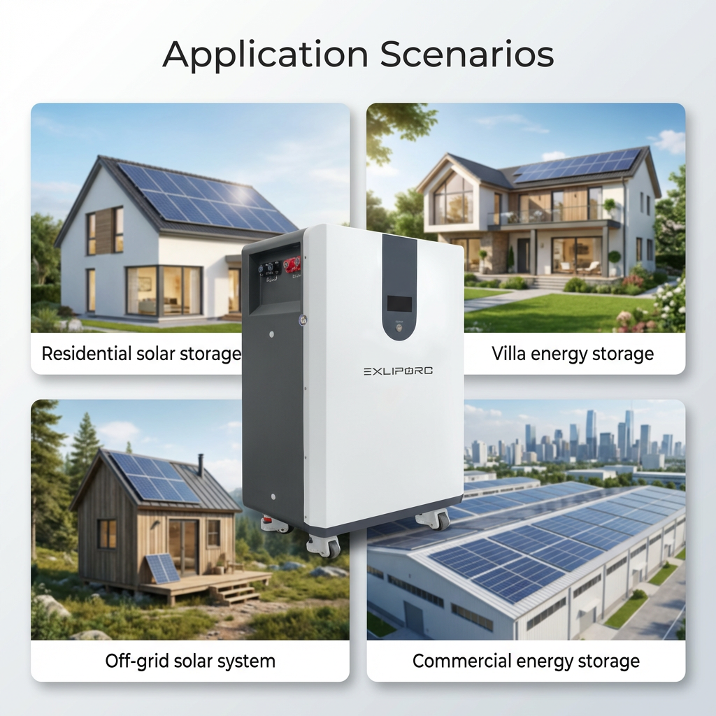 50kWh 980Ah Split Stackable LiFePO4 Battery with Intelligent BMS for Residential and Commercial Energy Storage System