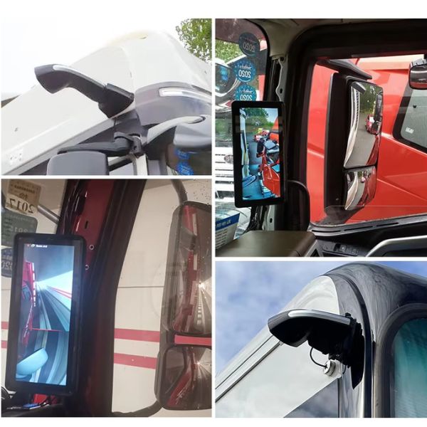 1080P Dual Lens DVR 12.3inch View Electronic Reversing Mirror Split View Replace Bus Outside Mirror
