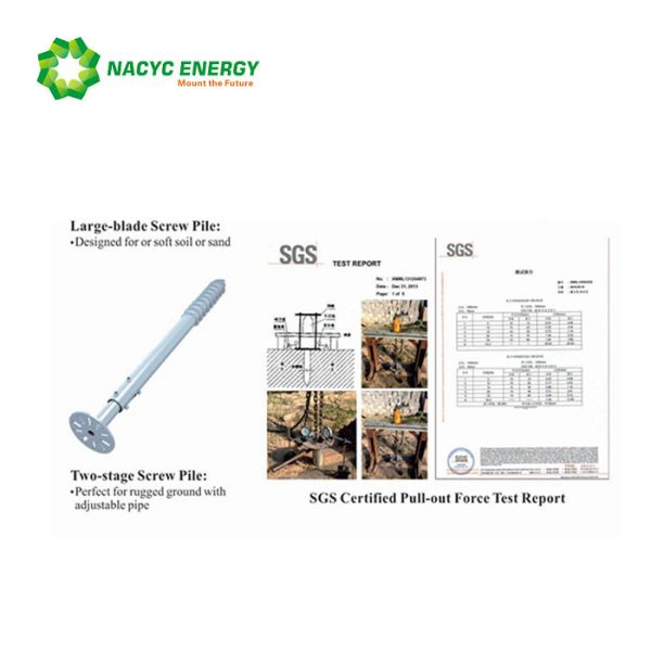 Adjustable Length TOP VIP 0.1 USD Solar Panel Structure Screw Pile For Ground Mounting System