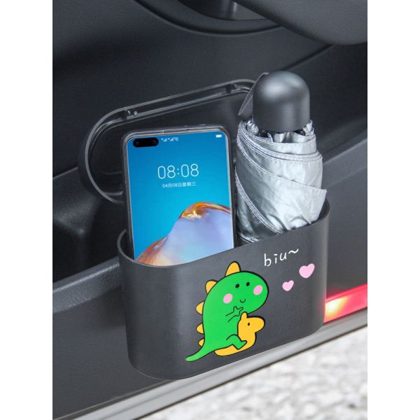 Door Hanging Storage Bucket Cartoon Multi-functional Front Umbrella Storage Artifacts Car Contents Portable Car Trash Can