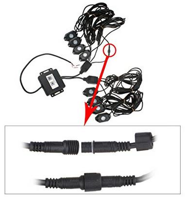 DC 9 - 30V 8 Pods Rock Lights For Trucks with Bluetooth Remote Controller