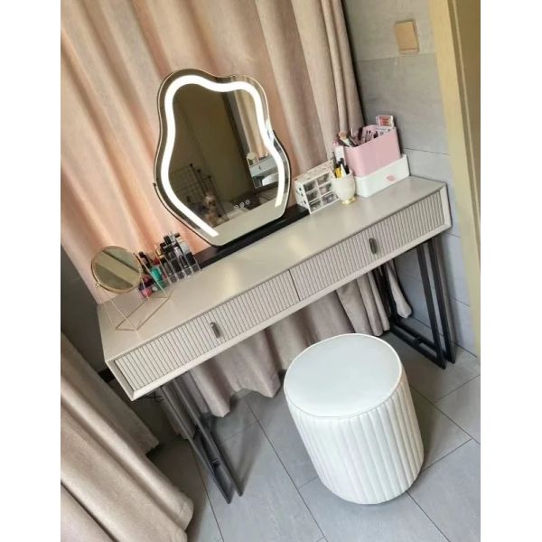 LED Dimmable 3 Modes Touch Screen Control White 360-Degree Rotation Makeup Cloud Mirror with Lights (WH-MR-96)