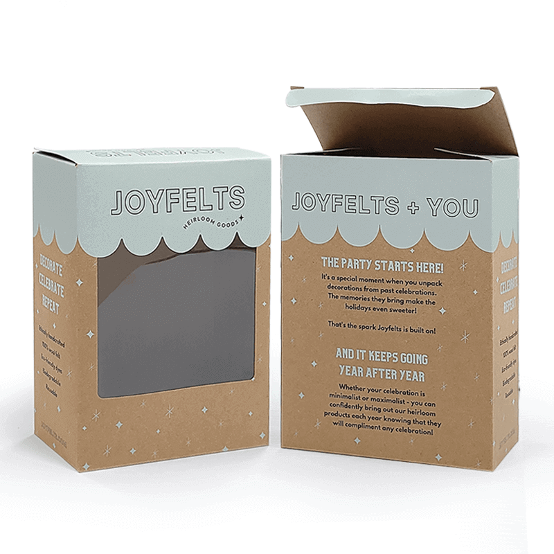 Kraft Paper Tuck Top Auto Lock Boxes With Cutting Windows Customized Shape