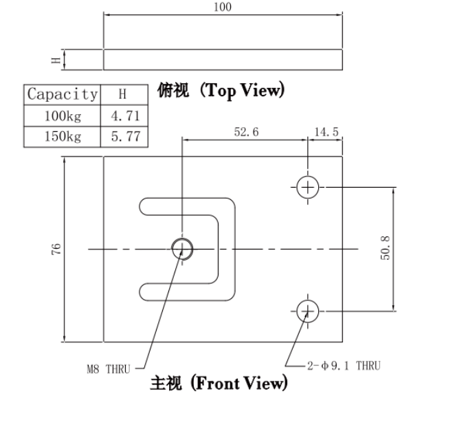 Low Profile Planer sensor Stud Type Load Cell