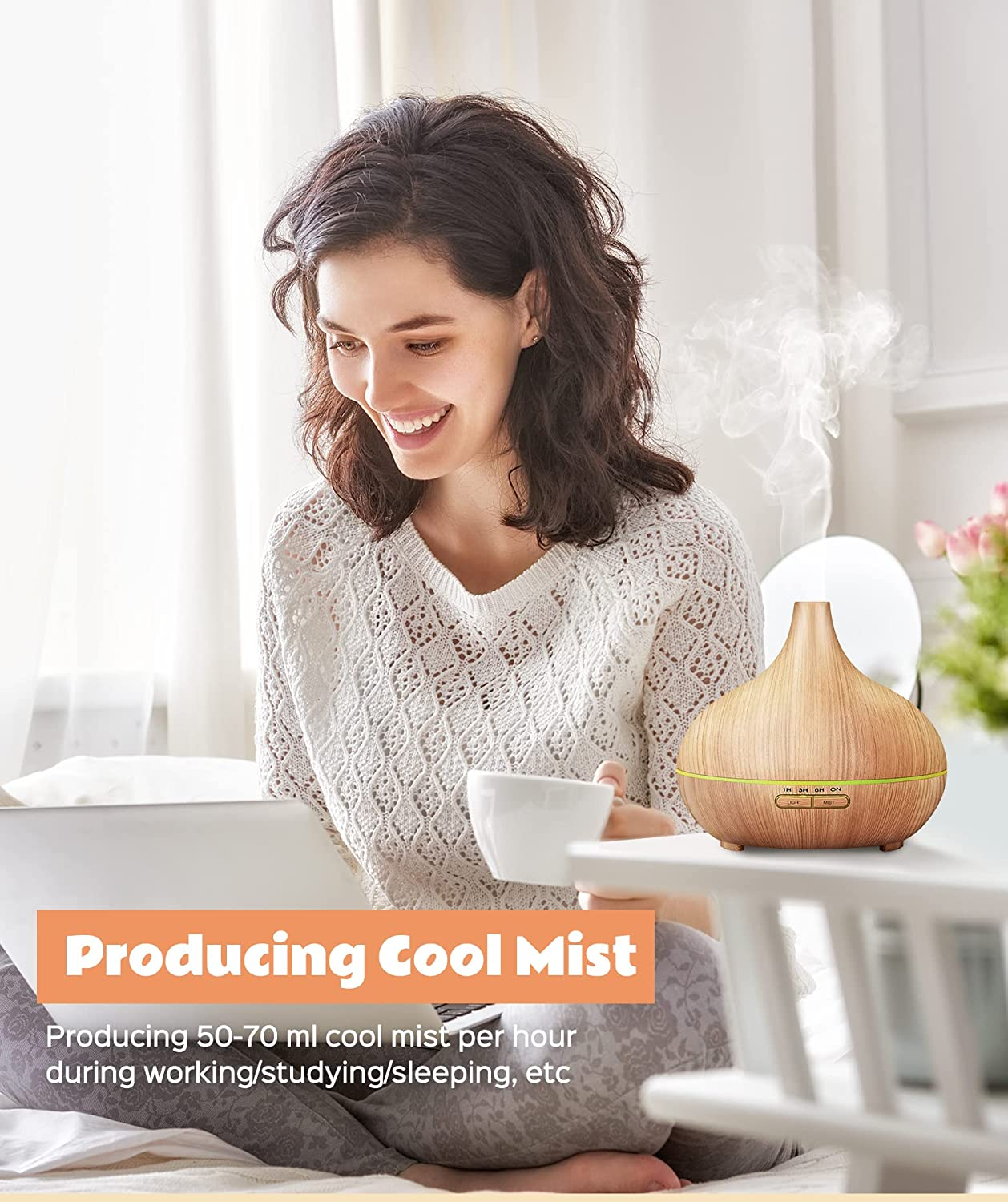 Best Sellers 300ML Essential Oil Diffuser Best Aromatherapy Diffuser Young Living Diffuser with LED Light