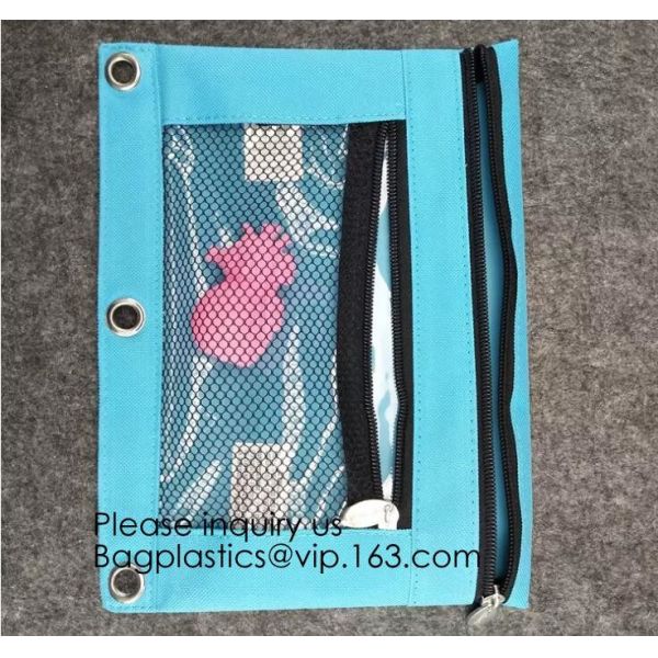 Felt Large Capacity Zipper Stationery Pouch School Solid Organizer Pen Case Students Pencil Bag Suit For Student Office