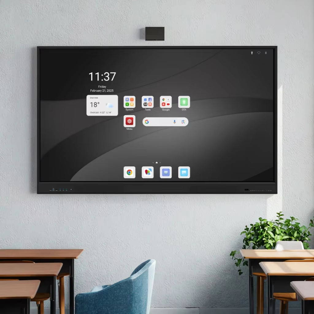 Interactive Flat Panel Multi-Touch Smart Board with 4K Resolution and Android