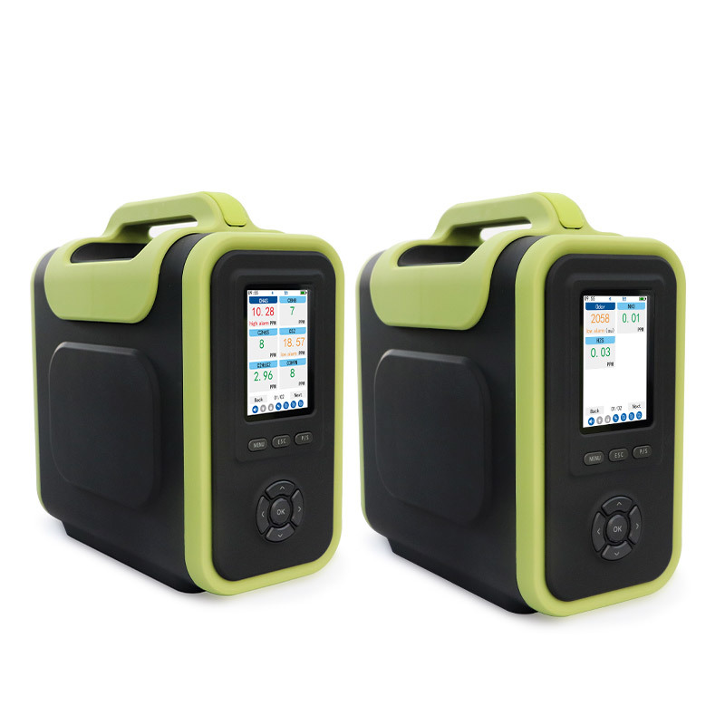 Precision Multi Gas Detector with Modular Internal Structure and 3.5-inch IPS LCD Screen for CO NO NO2 SO2 VOC O2 CO2 Detection