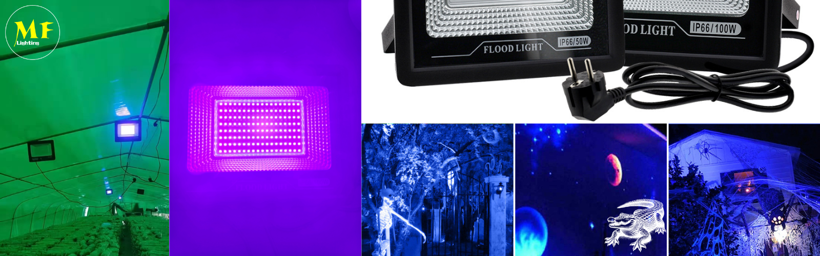 Highly Efficient UV Curing Flood Light 50W IP66 Non-Dimmable 180° Adjustable UVA 395-400nm LED Party Entertainment For Fast Resin Ink Curing