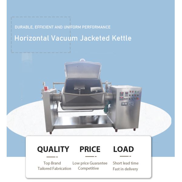 Vacuum Jacketed Kettle for Industrial Beans Paste Mixing in Vegetable Processing Plant