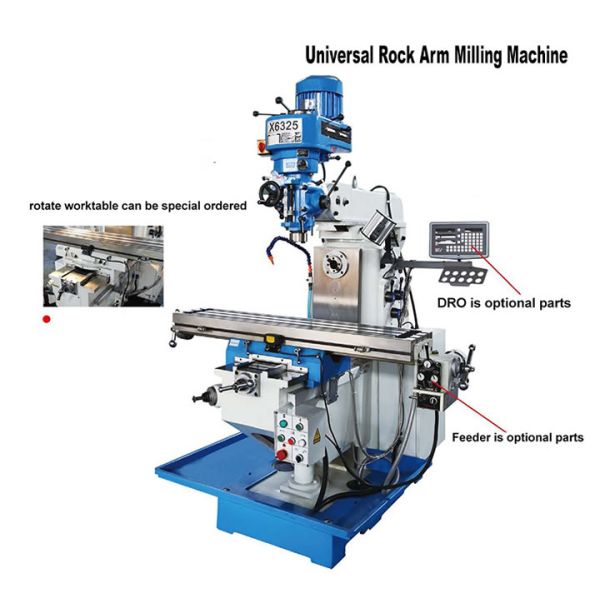 Universal Milling And Drilling Machine , Vertical Turret Milling Machine for Metal Milling