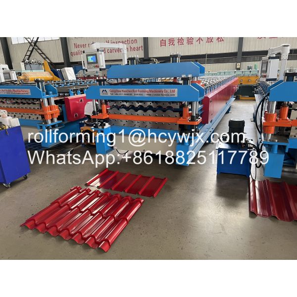 Automatic Chain Transfer Metal Roll Forming Machine Double Layer For Roof