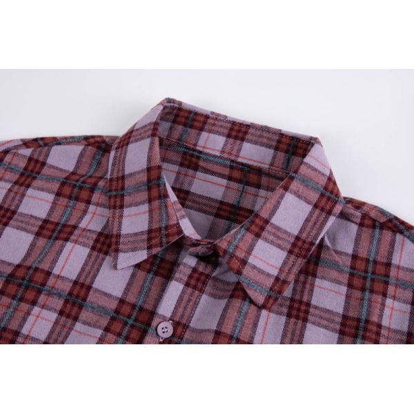 Unisex Vintage Soft Brushed Flannel Shirt with Classic Plaid Pattern and Relaxed Fit