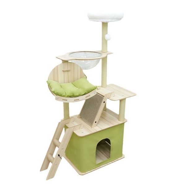 Customization Modern Pet Scratcher Design Large Green Cat Tree for Estimated Delivery Time