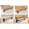 Buy cheap Hard Solid Outdoor Garden Benches Wood Leisure Chair With Iron Legs from wholesalers