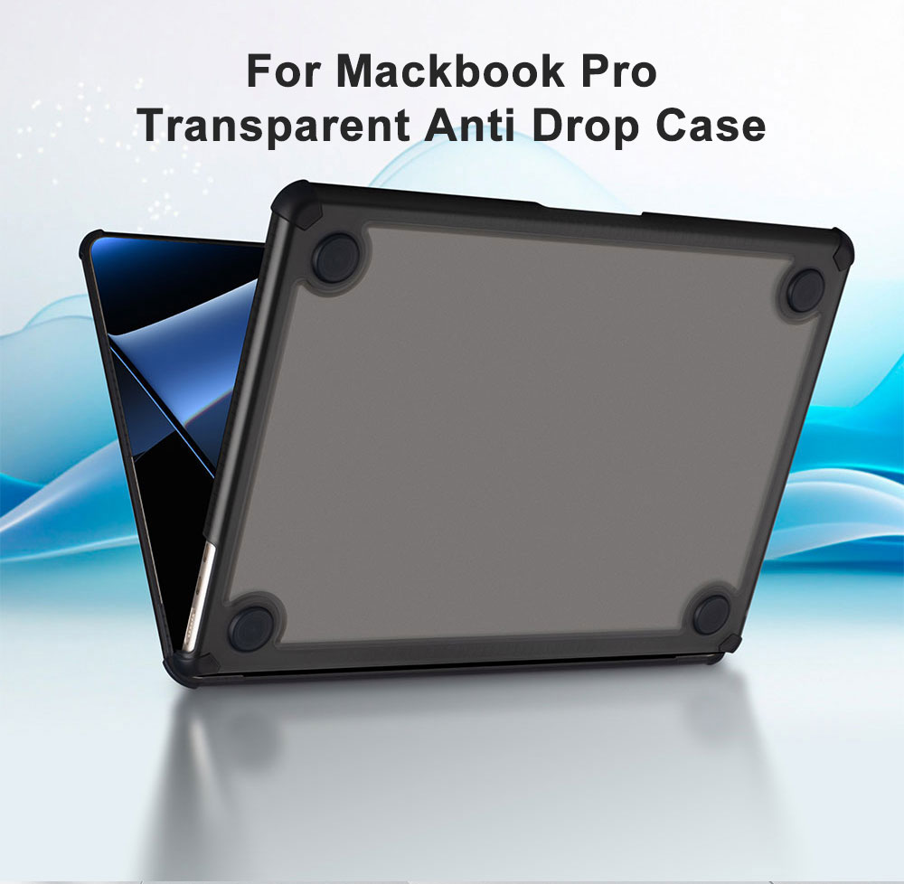 Laudtec BJK01 Portable Clear Notebook Tpu Pc Cover Hard Shell Transparent Lap Top Laptop Case for Macbook Air 15 Pro 14