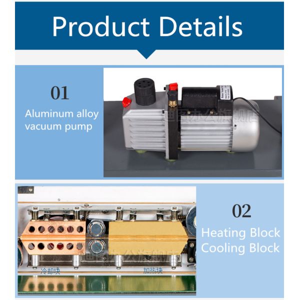 Continuous Vacuum Sealing Machine With Nitrogen Gas Filling Flush Sealing For Medical