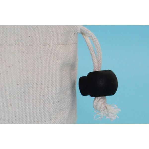 One Side Packaging Drawstring Bag Natural Color Round Bottom With A Snap Hoop