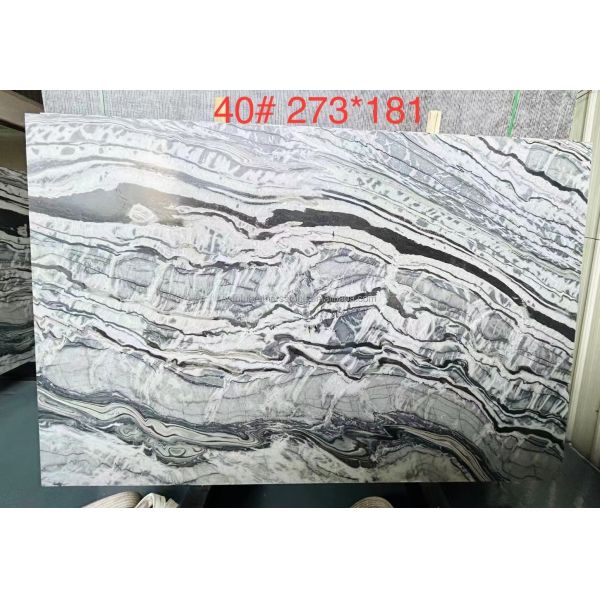 Transform Your Dining Table with Brazil's Popular Stone Panda Impression Marble Slab