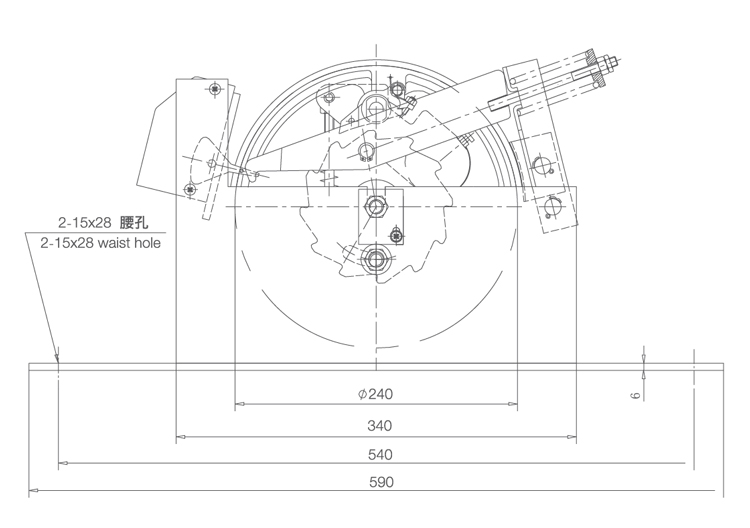Elevator Overspeed Governor with Ø240mm Sheave Diameter 1000~2000N Rope Pulling Force and ≤110m Hoisting Height