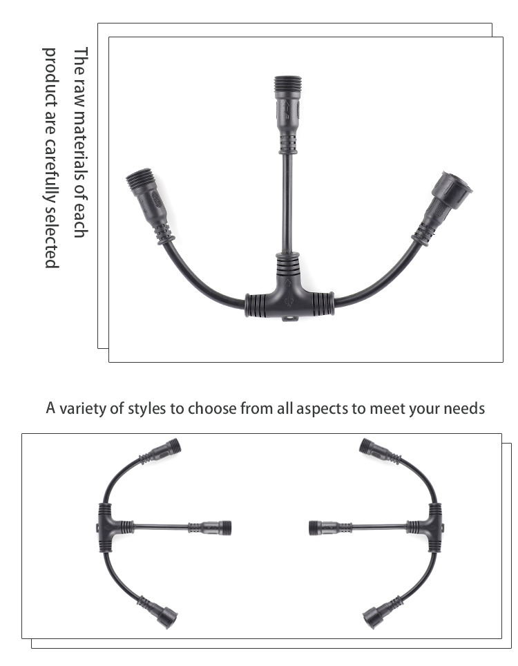 3 Way T Type Splitter Watertight Cable Connector Plastic Electrical Wire Connectors