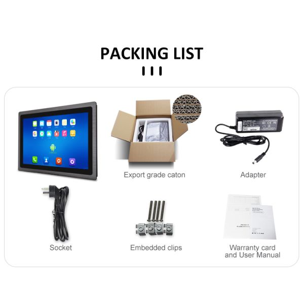 Industrial All In One PC Touch Screen With Intel Celeron J1900 Processor 16.7M Colors