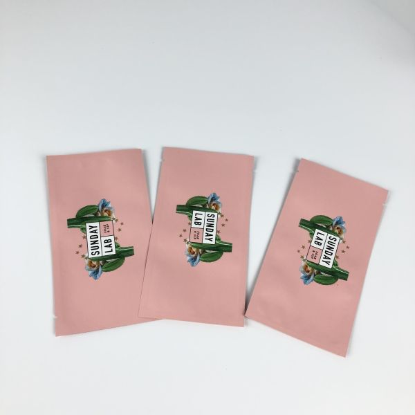 Mini quantity digital printing pouch cookie snack jerky beef packaging stand up zipper bag with clear window
