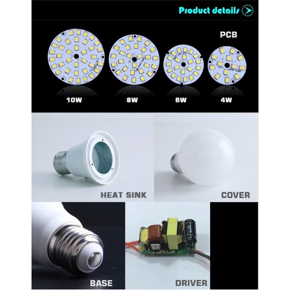 LED bulb 10w AC100~240V e27 led light bulb