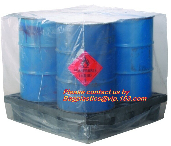 Plastic flat bottom vinyl cover /plastic poly pallet cover, Big square bottom poly pallet cover, huge clear plastic pall