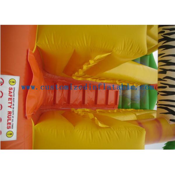 Jungle Fun Inflatable Water Slide Bounce House / Inflatable Jumping Castle For Party