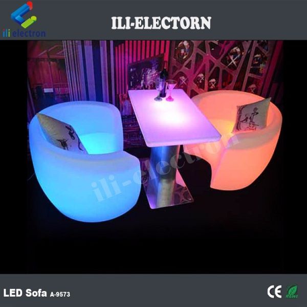 luxury LED lighting restaurant sofa seating