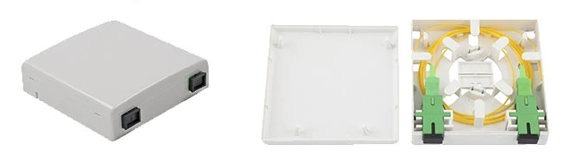 2 Port SC APC Wall Mount 2 Core Mini FTTH Terminal Box