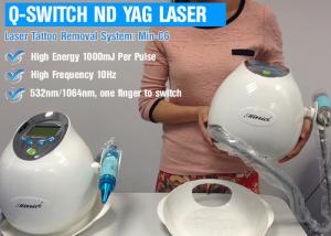Quality 1064nm ND YAG Laser Machine Q Switched , Tattoo Laser Removal Equipment for sale