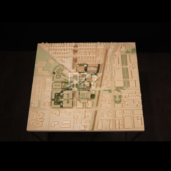 Boca Raton 1:1000 Scale Masterplan Model Handmade with 15 Days Lead Time for Urban Planning