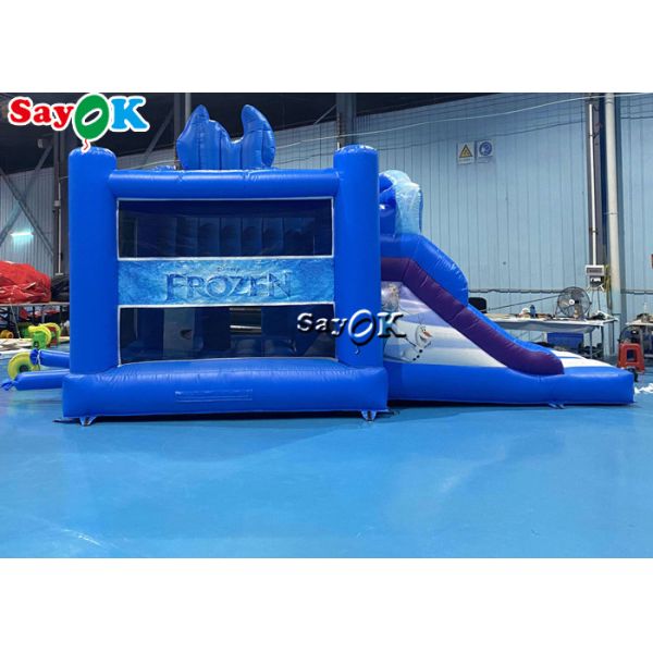 Ice Princess Printing Theme Inflatable Bounce Trampoline Slide Combo
