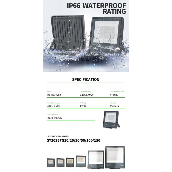 100w Outdoor Slim Waterproof LED Floodlight IP66 Led Floodlight Die Casting Aluminum