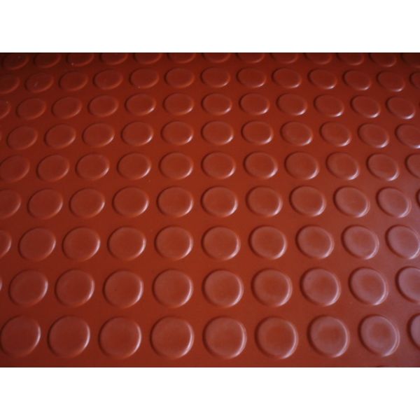1-1.5m Width Round Button Industrial Rubber Sheet with Impression Fabric Bottom for Anti-slip Flooring