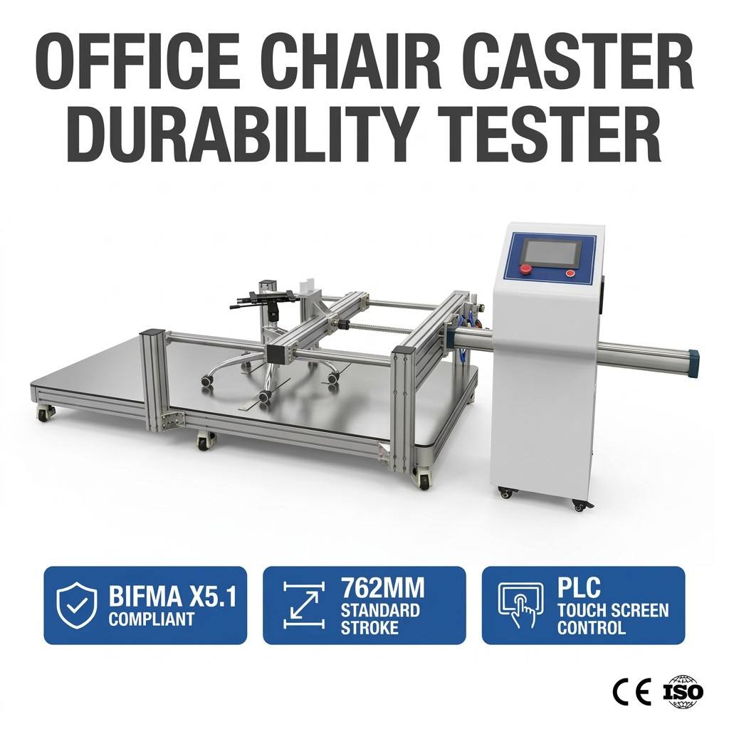 Chair Caster Rolling Wear Tester Five-Star Base Durability Testing Equipment Chair Wheel Walking Life Testing Machine