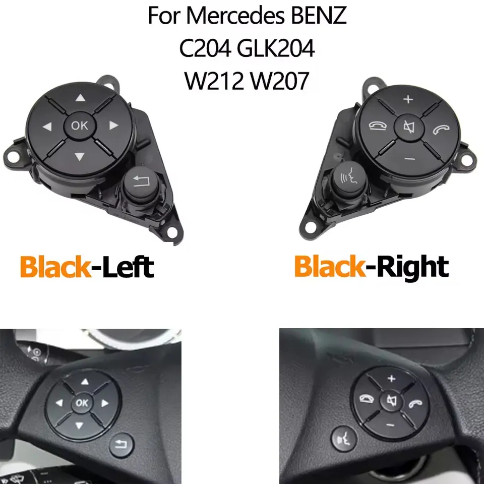 Car Interior Multi-Function Steering Wheel Switch Control Button Trim Assembly For Benz W204 W207 W212 X204 2007-2013 2048210451 Wholesale Bulk Supply