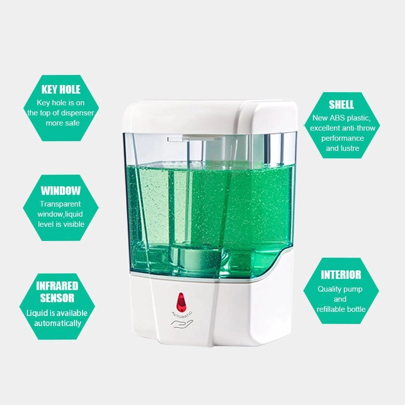 Fast Delivery Automatic Kitchen Alcohol Hand Spray Dispenser Touchless Sensor Wall Mounted Liquid Soap Dispenser