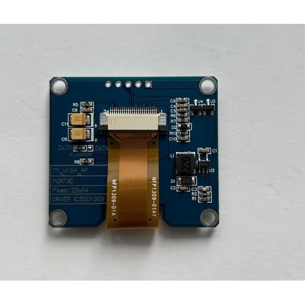 1.54 inch OLED with PCB 128x64 dots IIC interface driving IC SSD1309 120C/D