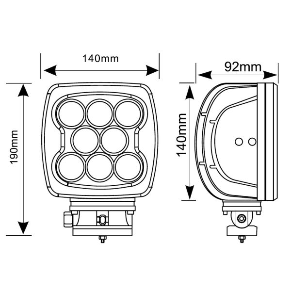 High Performance IP67 waterproof 6800lm Square 80w led work light spot/flood beam for off-road trucks, ATV