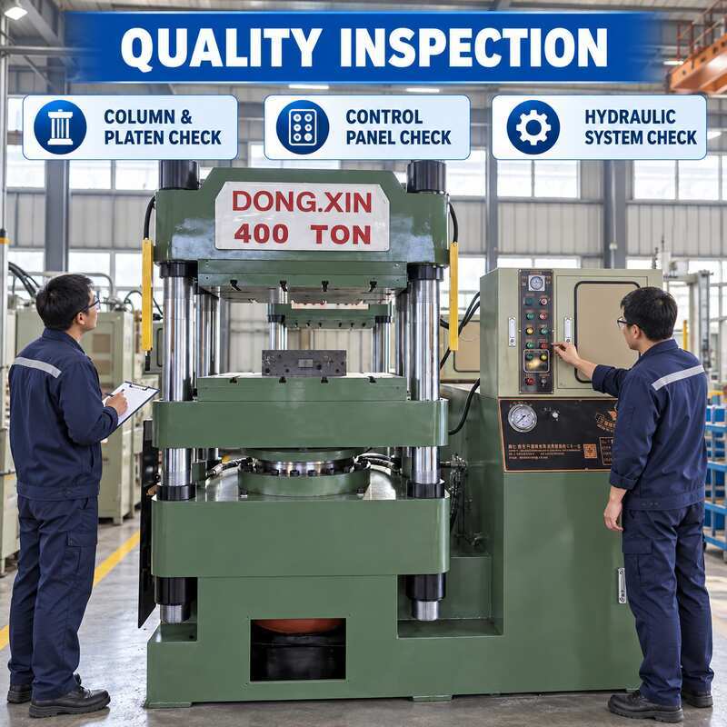 Quality control inspection of melamine press machine components