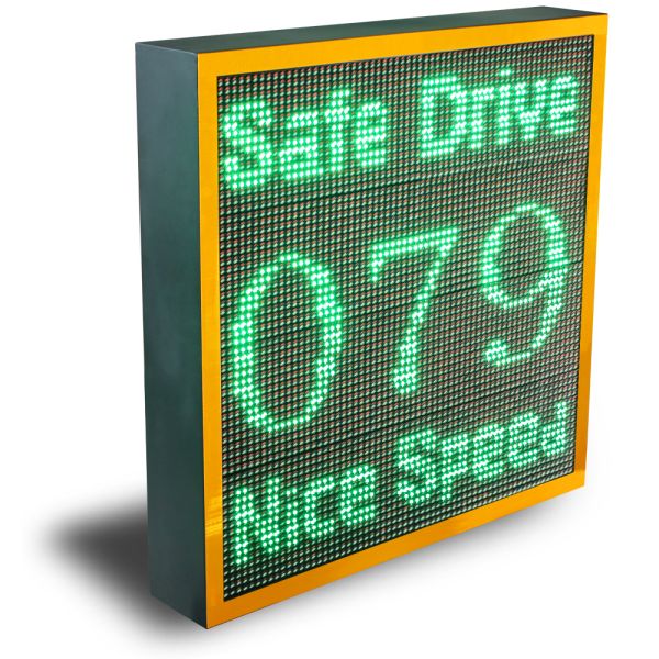 Pole Mount Solar Powered Radar Speed Signs for Quick and Easy Installation Display Color Red And Green
