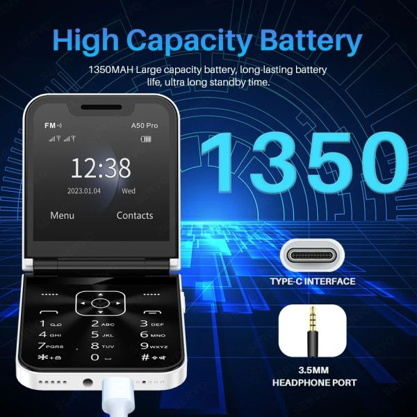 Compact and Versatile 2G Feature Phone with LED Flashlight and Vibration Function for Any Situation