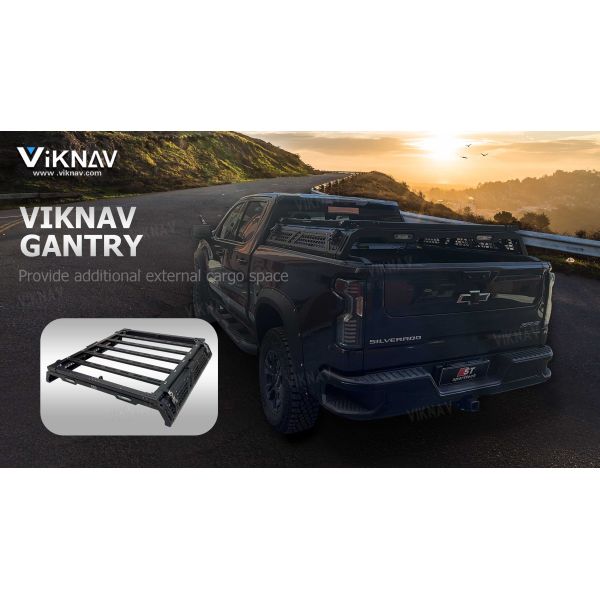 Viknav for Ford F150 Roof Luggage Rack Top Loading Rack Push-Pull Expandable Half Height Gantry Ford